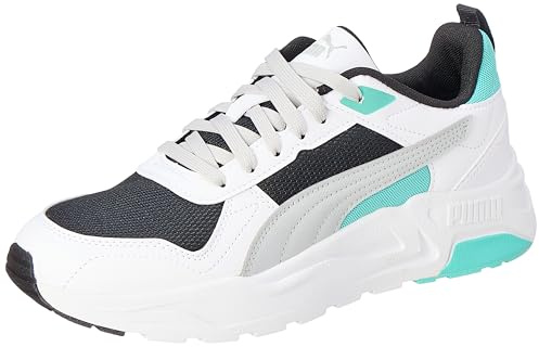 PUMA Unisex Trinity 2 LT sneakers, svart-cool ljusgrå vit-aquatic, 10 UK, Puma svart cool ljusgrå Puma vit vattenlevande, 44.5 EU