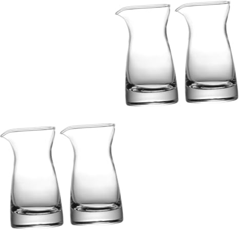 iplusmile 4 Pz barattolo di crema di bicchiere brocca di salsa brocca espresso caraffa per lattiera tazzine da espresso brocca di latte di bollitore per il latte