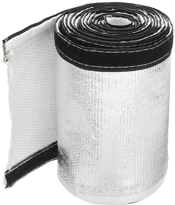 QUARKZMAN Guaina Termica in Alluminio 1,5 mm 1,77 ID x 10Ft Guaina Termica in Alluminio Metallizzato in Fibre di Vetro per Cavi di Alimentazione Cavi Cablaggio Elettrico