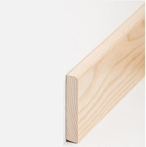 PROVISTON Lot de 10 plinthes en bois massif - 13 x 70 x longueurs tombantes jusqu'à environ 2500 mm, bois massif de frêne à coller, visser et clouer - Plinthe by PROVISTON