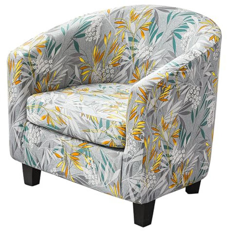 Meigeh Sesselbezug Tub Clubsessel Stuhlbezüge Sesselschoner 2 Stück Sesselhusse Stretch Sesselüberwurf für Tullsta Bunte Blätter