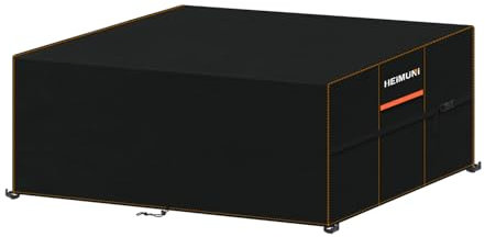 HEIMUNI Funda para Muebles de Jardín Exterior, Cubierta Mesa Jardin Rectangular Funda Muebles Exterior Impermeable, Funda Mesa Exterior Funda Protectora Muebles Jardín Anti Viento (150x90x75cm)