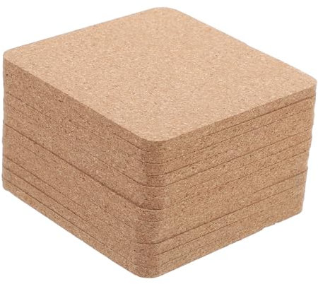 BEBEMOKO 12piezas Manteles Individuales De Corcho Protectores De Encimera para Cocina Posavasos De Madera Protección para Superficies Decoración