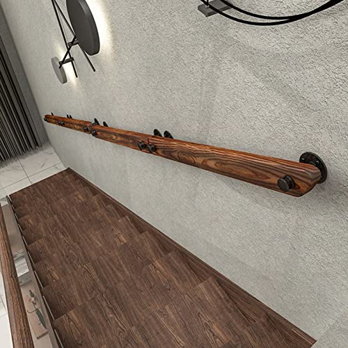 Corrimano in legno rustico industriale Corrimano in legno antiscivolo per scale interne Corrimano di supporto professionale per ringhiere da 30 cm