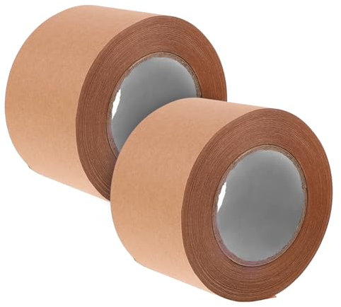 Lurrose 2rollen Mehrzweck-papierklebeband Beschreibbares Kraft-verpackungsband Papier-flatback-klebeband Für Kartonverschluss