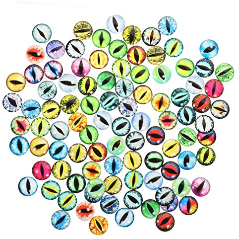 Lurrose 100pcs DIY Doll Supplies Glass Doll Eyes Jewelry Making Patches Gemstone Patches for Craft Projects