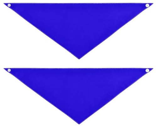 Hundehalstücher mit Druckknopf, niedliches Haustier-Zubehör, Dekoration für Hunde und Katzen, Marineblau, 2 Stück