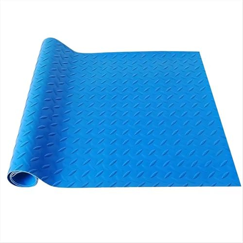 Garage Floor Mats, Garage Flooring Matting, Heavy Duty Anti Slip Rubber Mat, Commercial Rubber Matting Roll for Workbench, Kitchen, Gym, Shed Flooring, Van Flooring,Blue,1x2m