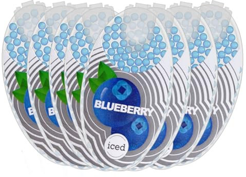 Yorbst Premium Menthol Kapseln 800er Set | DIY Menthol Filter für unvergesslichen Flavour Geschmack | inkl. Box zur Aufbewahrung der aromatischen Click Hülsen Kugeln（Blaubeere）