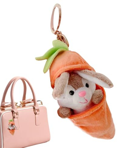 Hogvinnatil Animal en peluche lapin, jouet en peluche lapin | Bunny Charm Canderant,Carottes douces pour ornements multi-fonctionnels