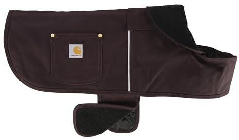 Carhartt Firm Duck Hundemantel, isoliert, wetterbeständig, für kalte und windige Bedingungen, Weinrot, Größe S