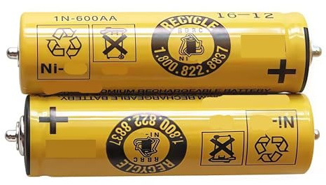 Batteria ricaricabile originale da 600 mAh 1,2 V. Compatibile con Braun rasoi serie 360s-4s 370 380 3000 4000 5000 320S-4 330 340 350CC-4 380S-4 390CC 3000S 3020S.(2pcs 600mAh)