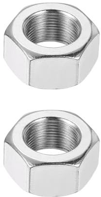 QUARKZMAN M16x1mm Sechskantmuttern, 2 Stück 304 Edelstahl metrische Feingewinde-Sechskantmuttern Verbindungselemente 24mm/0,94 Breite, 13mm/0,51 Höhe für Maschinenbau Automobilindustrie