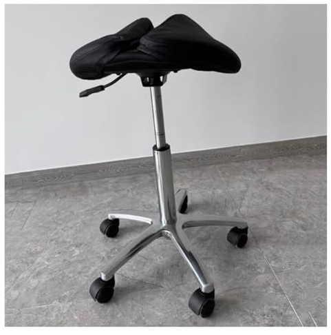 Generico Sgabello Da Sella, Cuscino Del Sedile In Due Parti, Sedia Girevole Ergonomica A 360°, Inclinazione Del Sedile In, Altezza Regolabile For Ufficio E Salone