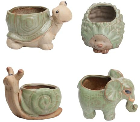 QUXVUIS Fioriera trasparente Risparmio idrico luminoso e resistente alla siccità Vasi per piante grasse traspiranti autoassorbenti