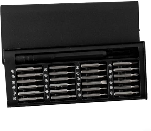 Yuanpgky Jeu de tournevis magnétiques 25 en 1 avec embouts Torx et hexagonaux pour réparation électronique et applications d'outils