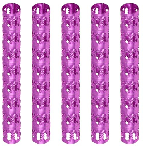 VILLCASE 100 Pezzi Accessori per Chioma Dreadlock in Alluminio Viola Anelli e Fermagli per Trecce Design Filigrana Clip per Dreadlock Resistenti e Facili da Applicare per Styling Sicuro