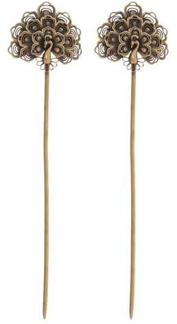 Herramienta para Desatascar Cigarros de Cobre 2 Piezas Portátil | Aguja Decorativa Vintage Pavo Real, Mejora el Flujo de Aire, para Viaje y Caja