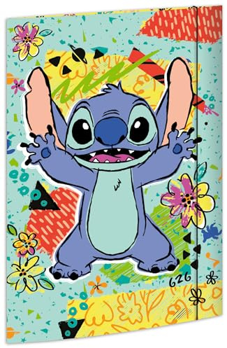 RNKVERLAG Ritmapp Disney Stitch 320 x 430 mm, för format upp till DIN A3 med gummistängning, 1 styck