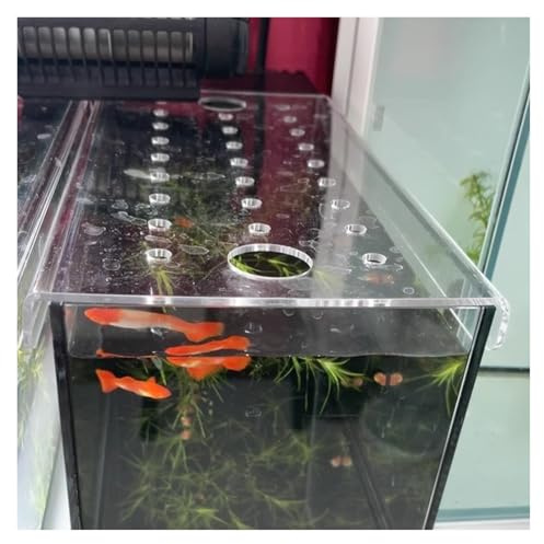 Acrylic Aquarium Cover with Fresh Air Holes, Jumping Proof Hood for Fish Tank Protection