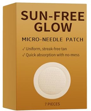 Sun Free Glow självsolbrännande lappar - Mikroperforerade självbrunande lappar för ansikte och kropp, för en solfri solbränna och en naturligt gyllene, hastig hy. (1)