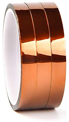 LABOTA 3 Pcs Kapton Tape Hohe Temp Klebeband 3D Drucker Hitzebeständiges Tape Polyimid Elektronik Isolierband,12MM x 30M