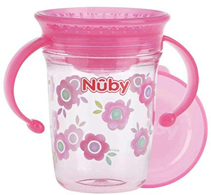 Nuby - tazza 360 gr 6m mano rosa - 1 Pezzo