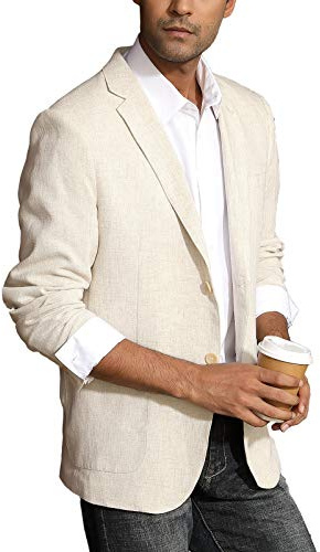 PJ Paul Jones Giacca Sportiva da Uomo Slim Fit Leggera in Lino Blazer Sartoriale, A-Kaki., XX-Large