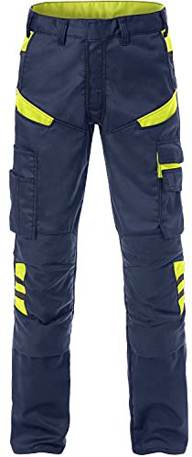 Fristads Fusion Hose 2555 STFP 129482 Marine/Warnschutz-Gelb Zugelassen gemäß EN 14404 mit Kniepolstern 124292 Größe C54