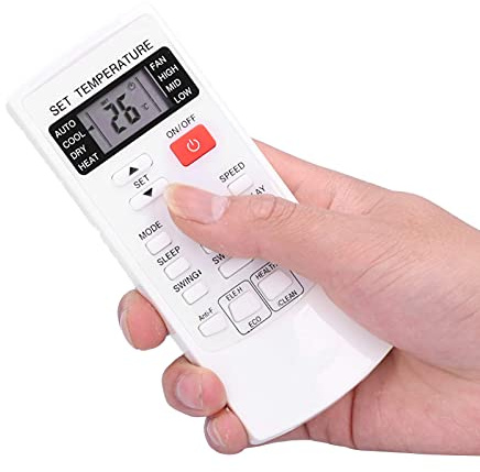 Telecomando per condizionatore d'aria resistente all'usura in ABS, accessorio di ricambio per telecomando universale per aria condizionata adatto per AUX YKR-H / 102E Bianco