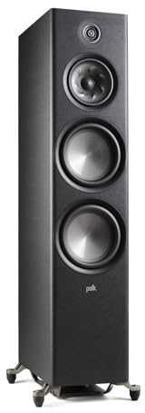 Polk Audio Reserve Series R700 Tower Speaker, 1 Tweeter, 6.5 Woofers & Dual 8 Long-Throw Drivers, Hi-Res Certified, Dolby Atmos & IMAX Enhanced for Dynamic Home Theater Audio, Black
