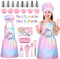 Gemeer Children’s Cooking and Baking Set 34-Piece Set, Including Apron, Chef Hat, Gloves and Toddler Dress up Chef Costume Professional Role Play