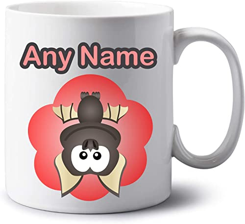 GOPERSONALISED Personalised Jumbo 20oz Mug - Animal Bat Mug Extra Large Coffee Tea Cup with Name - Novelty Birthday Christmas Work Gifts for Women Men
