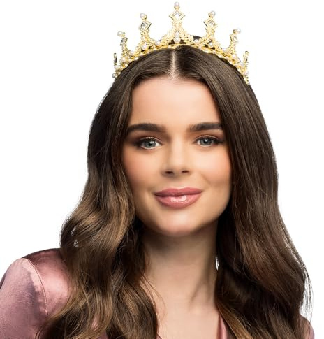 Boland - Haarreif Royal Elizabeth | Diadem, Krone für Kostüm, Karneval und Mottoparty, Prinzessin, Königin, Märchen