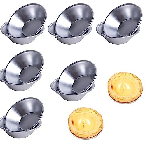 BNFGD 12 Pieces of Aluminum Egg Tart molds, Pudding Moulds Cupcake Cups, Mini Baking Cups Tool, Muffin tin ramekins for air Fryer, Pudding Mould DIY Tools, Yorkshire Pudding tin