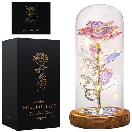 Seachrgif Ewige Rose Weiß,Weihnachten Geschenk für Frauen Freundin,Ehefrau,Junge Frauen,Schwiegermutter,Schwester Geburtstag, Thanksgiving,Valentinstag, Weihnachten Geschenke Ideen