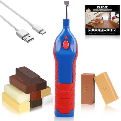 Laminat Reparaturset, Hartwachs Holz Parkett Vinyl Fliesen Reparaturset Möbelreparatur Wachs, Holzkitt Holzwachs Reparatur Wachskitt zum Kratzer Schäden Loch Ausbessern Arbeitsplatte, Holzmöbel, PVC