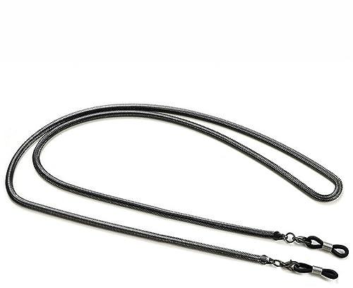 QQLADY Gold Silber Schwarz Schlangenglieder Brillenketten Lesebrille Sonnenbrillenband Kordelhalter Gesichtsmaske Halsband