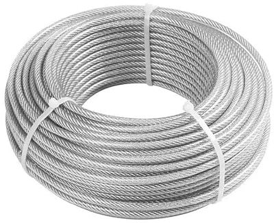 Drahtseil 100 Meter Stahl-PVC-beschichtetes flexibles Drahtseil, weiches Kabel, transparenter Edelstahl, Wäscheleine, Durchmesser 0,8/1/1,5/2/2,5/3/4 mm ( Size : 100 Meter , Color : Diameter 5mm )