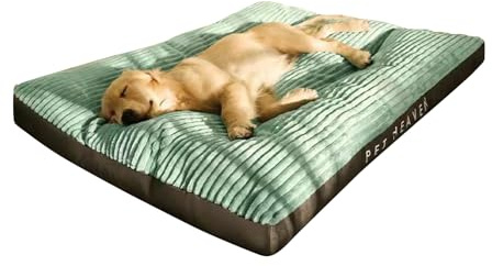 PETCUTE Hundebett Grosse Hunde,Waschbar Hundekissen,Superweich Hundematte für große, mittelgroße Hunde,rutschfeste Unterseite,Atmungsaktiv,Haustierbett Hundematratze mit Abnehmbarer Bezug