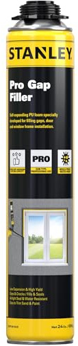 STANLEY F902P Pro Gap Filler - (1x24oz) Window & Door Filler, Gaps & Cracks, Expanding Spray Foam Sealant | Use Applicator, Gun Not Included | 24 Oz, 1 Pack
