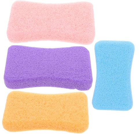 Lima para Pies Profesional de Pu, 4 Piezas para Callos | Piedra Pómez para Pedicura en Casa, Diseño Manual, Apta para Pies y Zonas Dureza