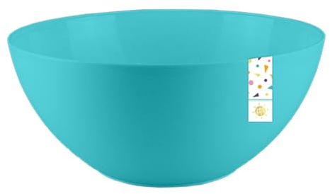 Gem Imports Turquoise Blue Large Round Reusable Plastic Bowl 25cm