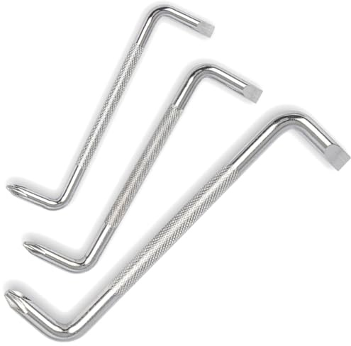 3-teiliges Winkelschraubendreher-Set, rechtwinkliger gebogener Kopf, Z-förmiger Kreuzschlitz-/Schlitzschraubendreher für Möbelreparatur, Installation