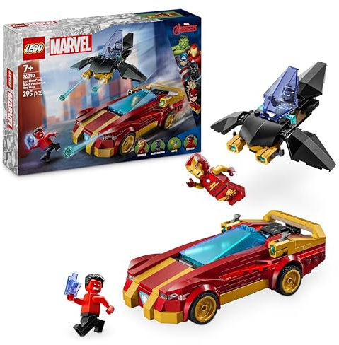 LEGO Marvel Iron Man Car & Black Panther vs. Red Hulk Buildable Playset 76310