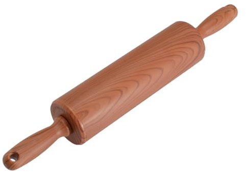 Mattarello in Plastica Effetto Legno, Antiaderente, 1 Pezzo