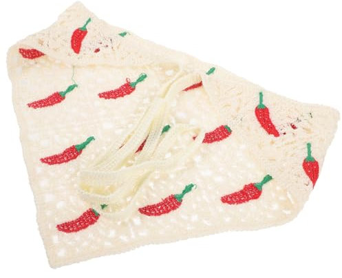LIFKOME Hippie-stirnband Damen Häkel-bandana Mit Chili-muster Dreieckstuch Haarband Für Alltag Party Dating Und Camping Modischer Leichter Kopf-schal Für Frauen