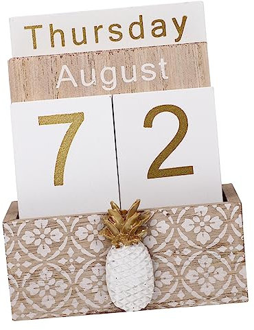 CANIGHT 1satz Holz Kalender Mit Kreativem Design Multifunktionale Tischdekoration Für Büro Und Zuhause Für Zahlen Und Zeitlernförderung Praktisch Und Stilvoll