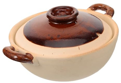 HOLIDYOYO Pentola Argilla Per Stufati Casseruola Manici Per Cucina Per Feste e Design Antiadente e Facile Da