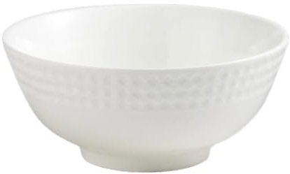 Ensaladeras Cuenco De Cerámica En Relieve Blanco Puro For El Hogar, Cuenco For Comer En La Cocina, Cuenco De Superficie For Mesa De Comedor, Cuenco For Sopa Tazones para la Cena